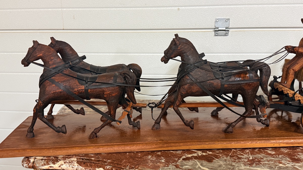 Maquette : Carosse Royal d’apparat tiré par 4 Chevaux : 140 CM -photo-3