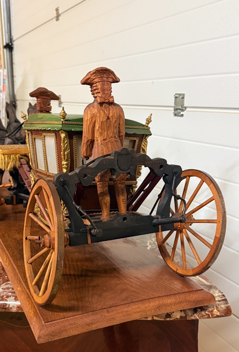 Maquette : Carosse Royal d’apparat tiré par 4 Chevaux : 140 CM -photo-4