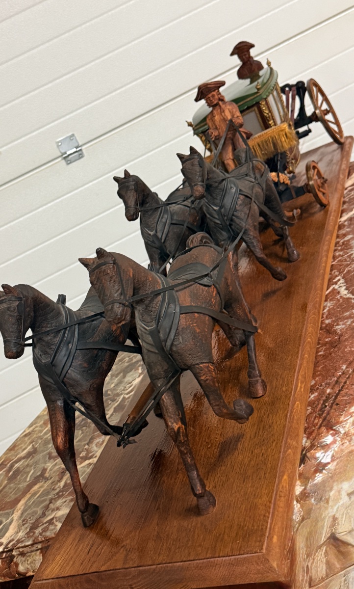 Maquette : Carosse Royal d’apparat tiré par 4 Chevaux : 140 CM -photo-4
