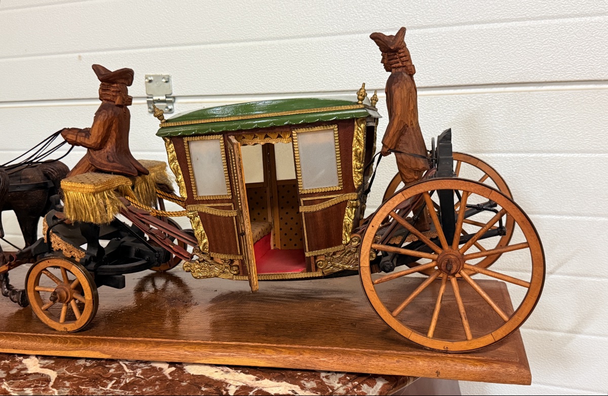 Maquette : Carosse Royal d’apparat tiré par 4 Chevaux : 140 CM -photo-5