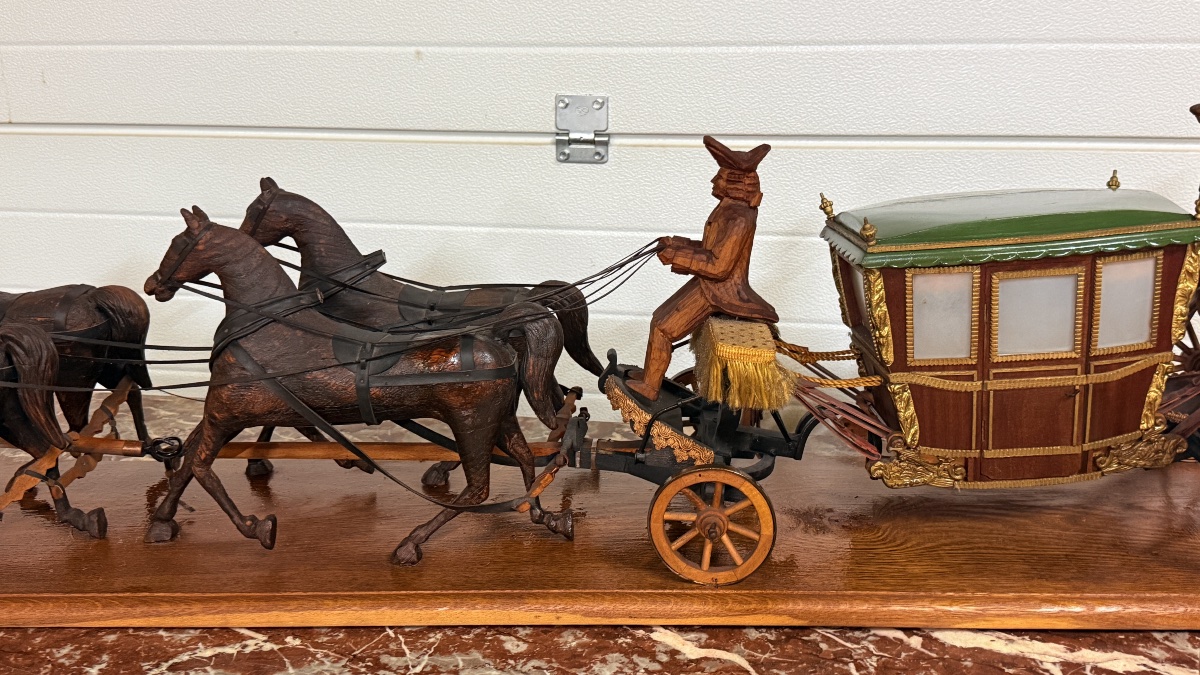 Maquette : Carosse Royal d’apparat tiré par 4 Chevaux : 140 CM -photo-7