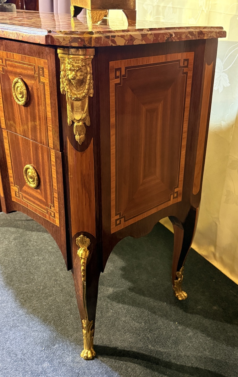 Transitional-era Chest Of Drawers, Stamped "rubestuck," -photo-2