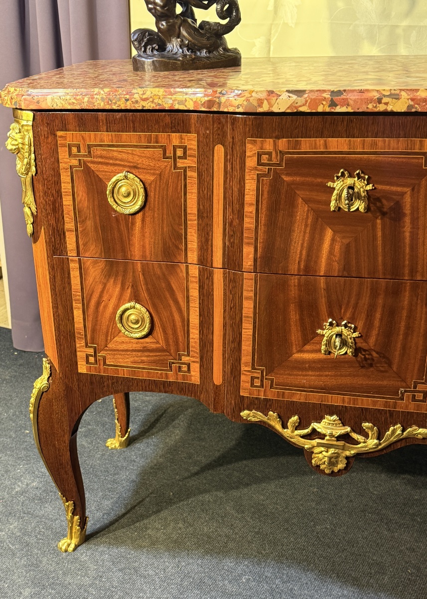Transitional-era Chest Of Drawers, Stamped "rubestuck," -photo-3