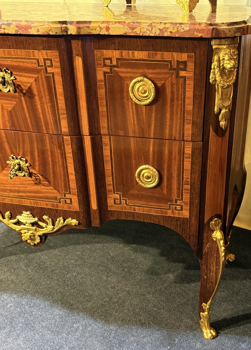 Transitional-era Chest Of Drawers, Stamped "rubestuck," -photo-1