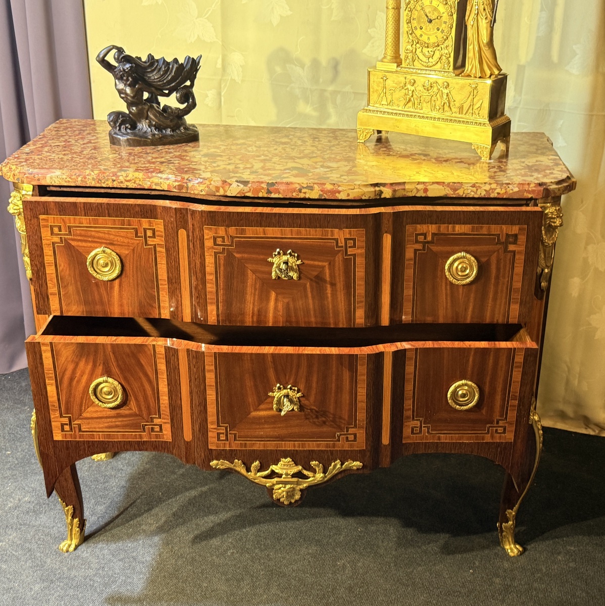 Transitional-era Chest Of Drawers, Stamped "rubestuck," -photo-7