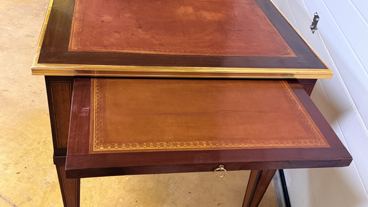 Bureau Plat Louis XVI , Estampillé Fidelys SCHEY, XVIIIe Siècle -photo-7