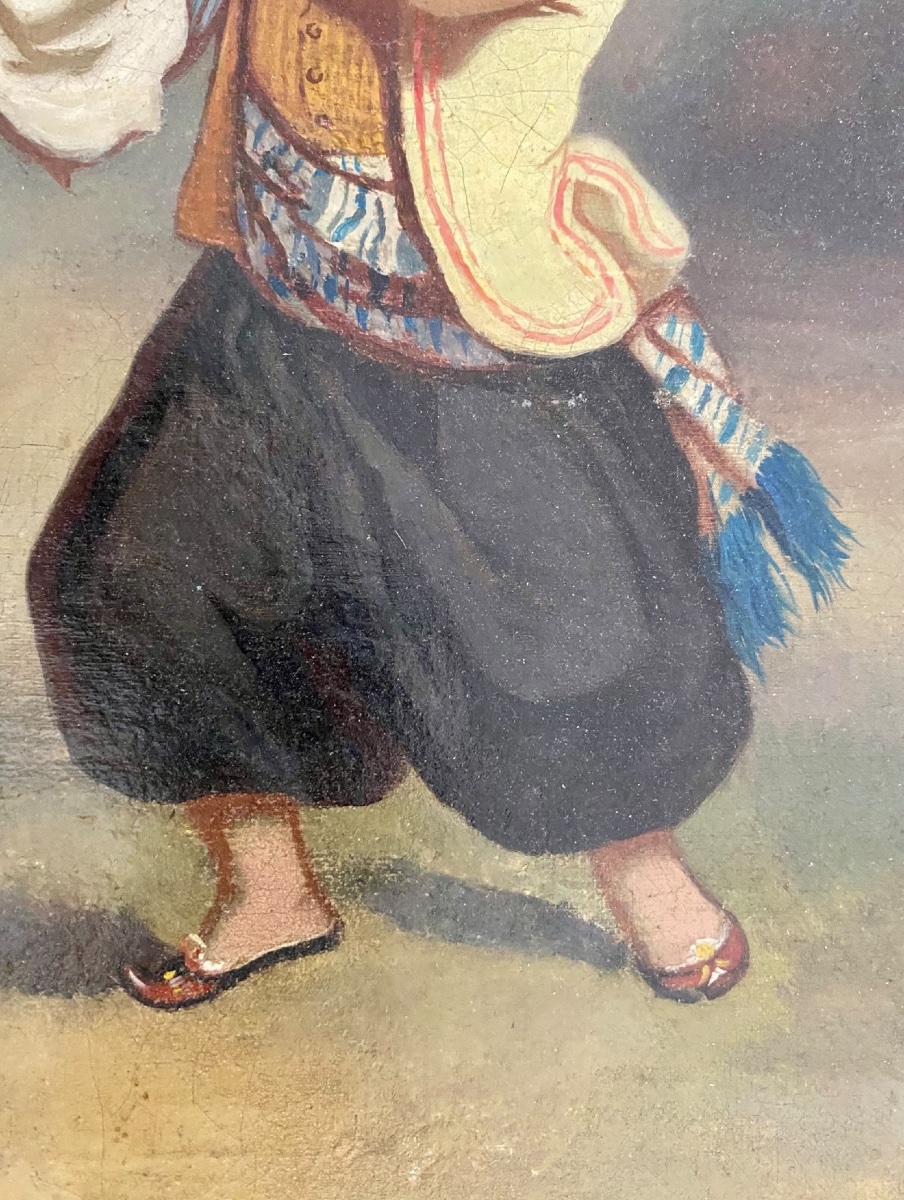Orientalist Oil On Canvas, Circa 1870, 19th Century -photo-3