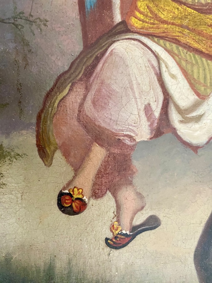 Orientalist Oil On Canvas, Circa 1870, 19th Century -photo-4