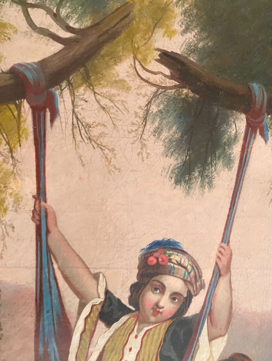 Orientalist Oil On Canvas, Circa 1870, 19th Century -photo-5
