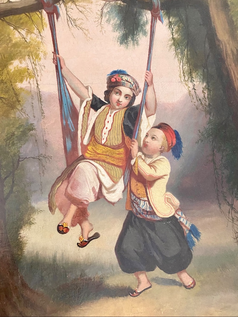Orientalist Oil On Canvas, Circa 1870, 19th Century 