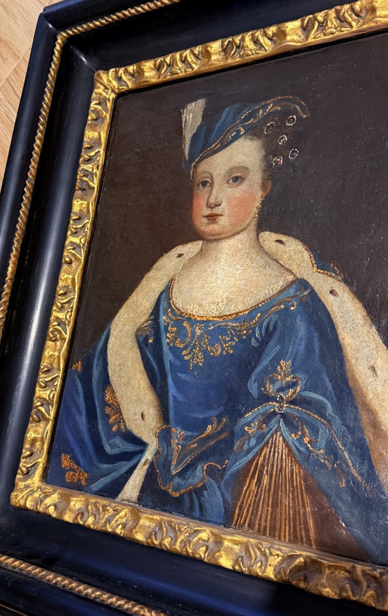 D’après Pierre GOBERT , Portrait de Marie Thérèse d’AUTRICHE , XVIIe -photo-2