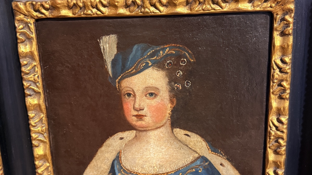 D’après Pierre GOBERT , Portrait de Marie Thérèse d’AUTRICHE , XVIIe -photo-4