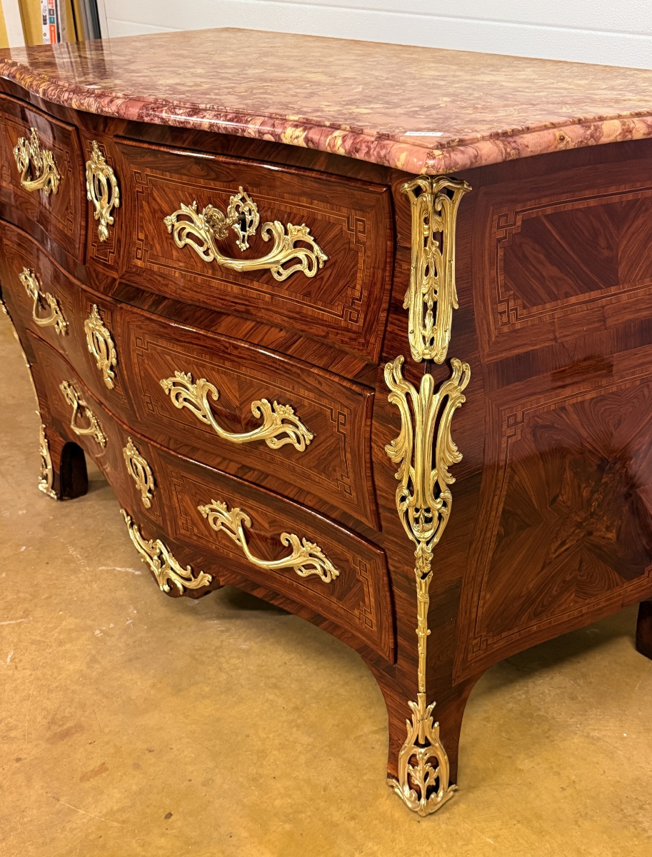 Commode Tombeau, Estampillée MONDON , XVIIIe Siècle -photo-3