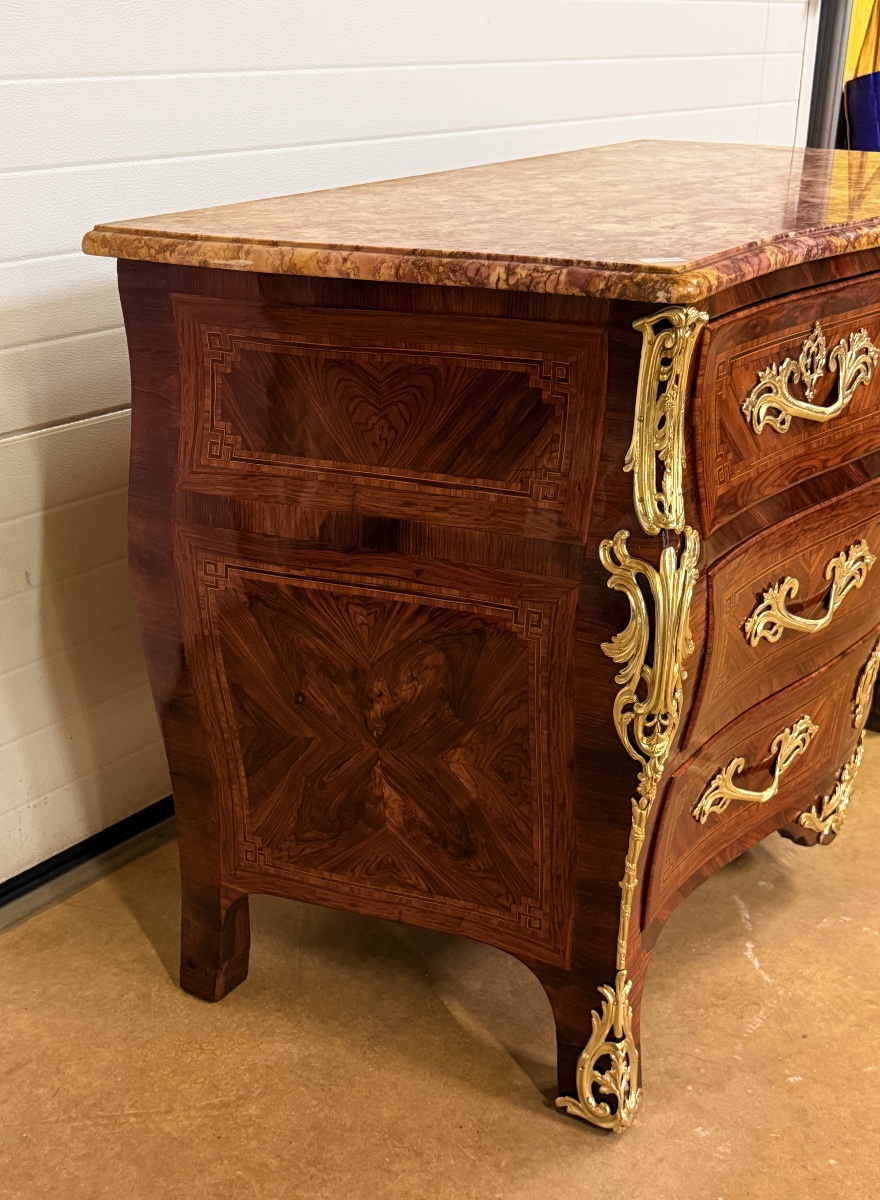 Commode Tombeau, Estampillée MONDON , XVIIIe Siècle -photo-4