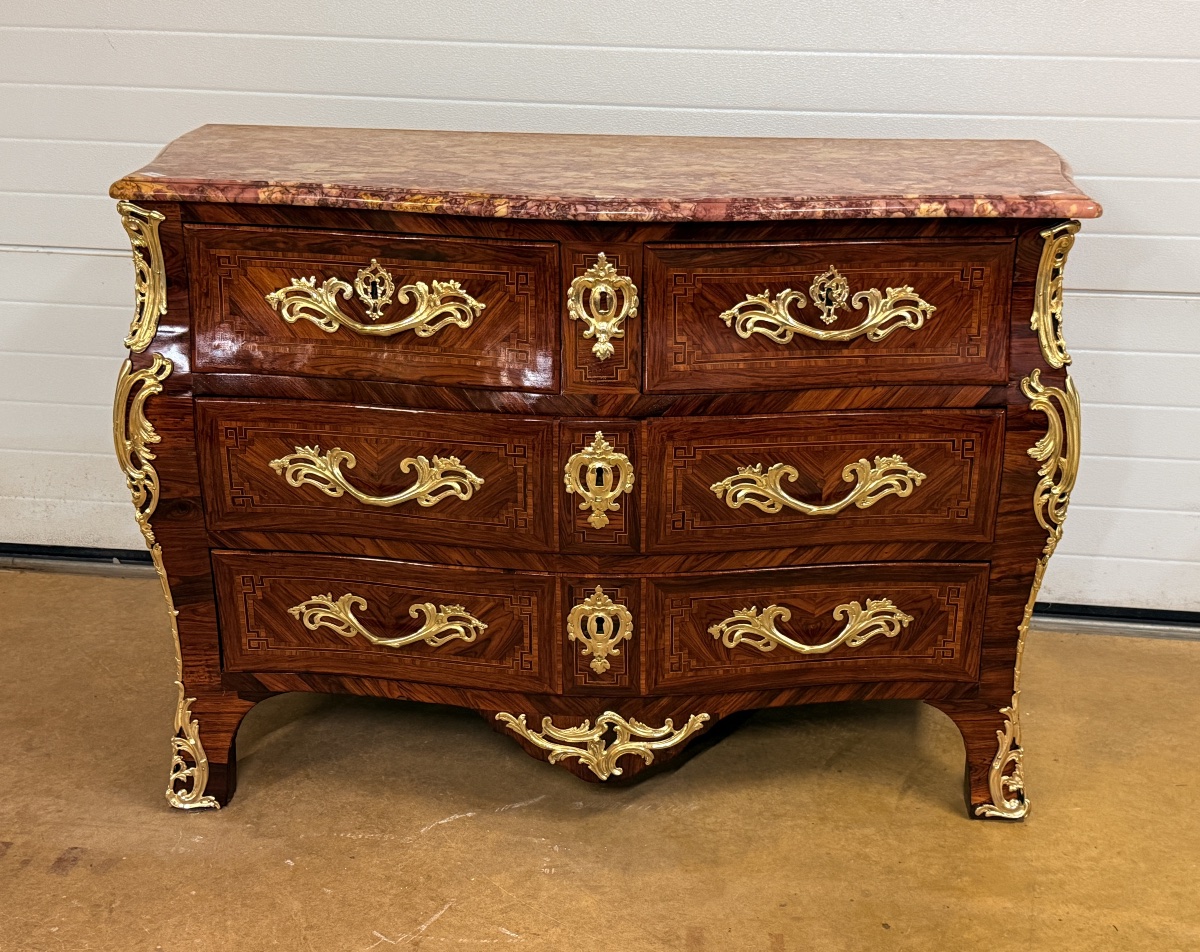 Commode Tombeau, Estampillée MONDON , XVIIIe Siècle -photo-2