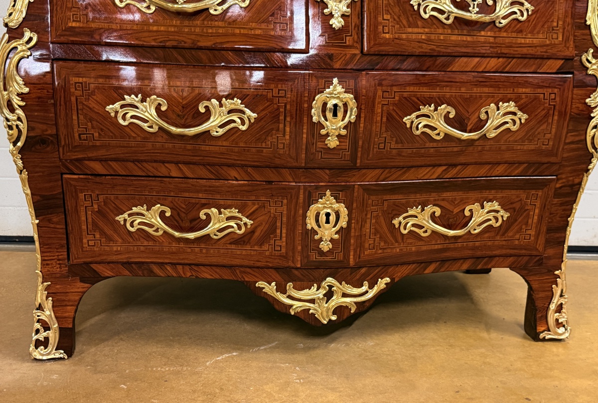 Commode Tombeau, Estampillée MONDON , XVIIIe Siècle -photo-3