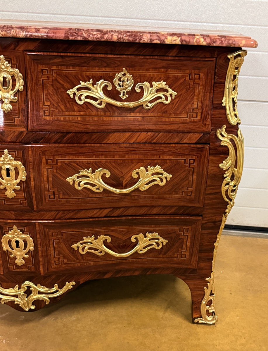 Commode Tombeau, Estampillée MONDON , XVIIIe Siècle -photo-4
