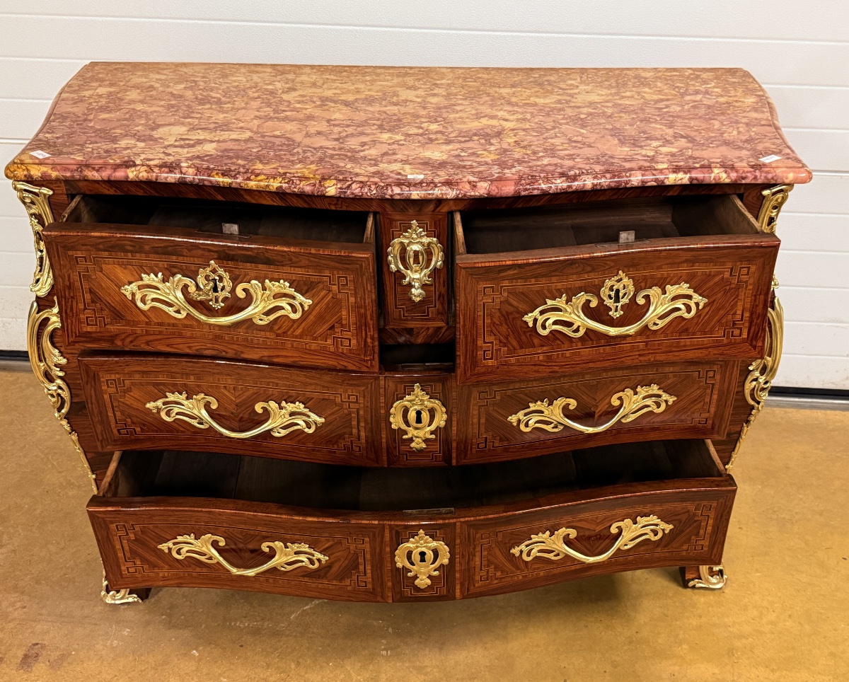 Commode Tombeau, Estampillée MONDON , XVIIIe Siècle -photo-6