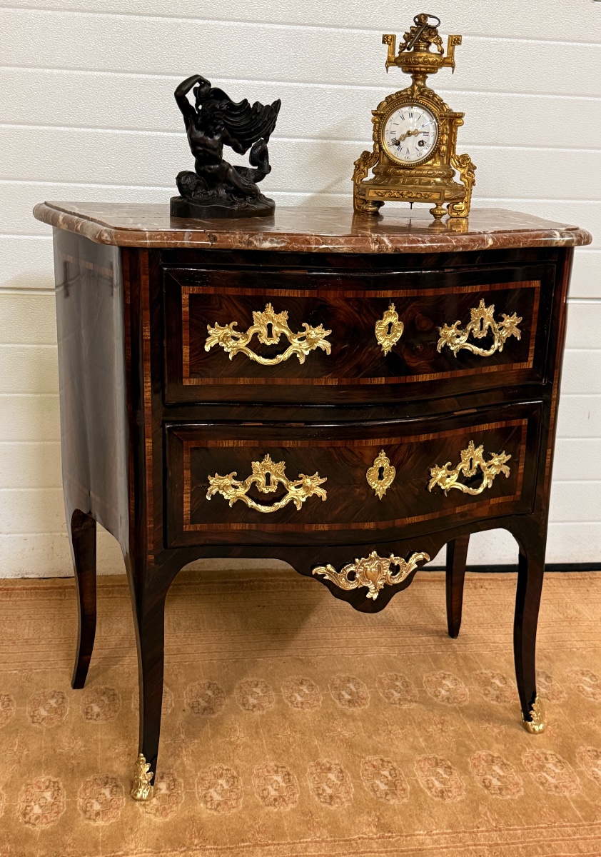 Commode Louis XV , Estampillée J.F. LELEU, XVIIIe Siècle -photo-2