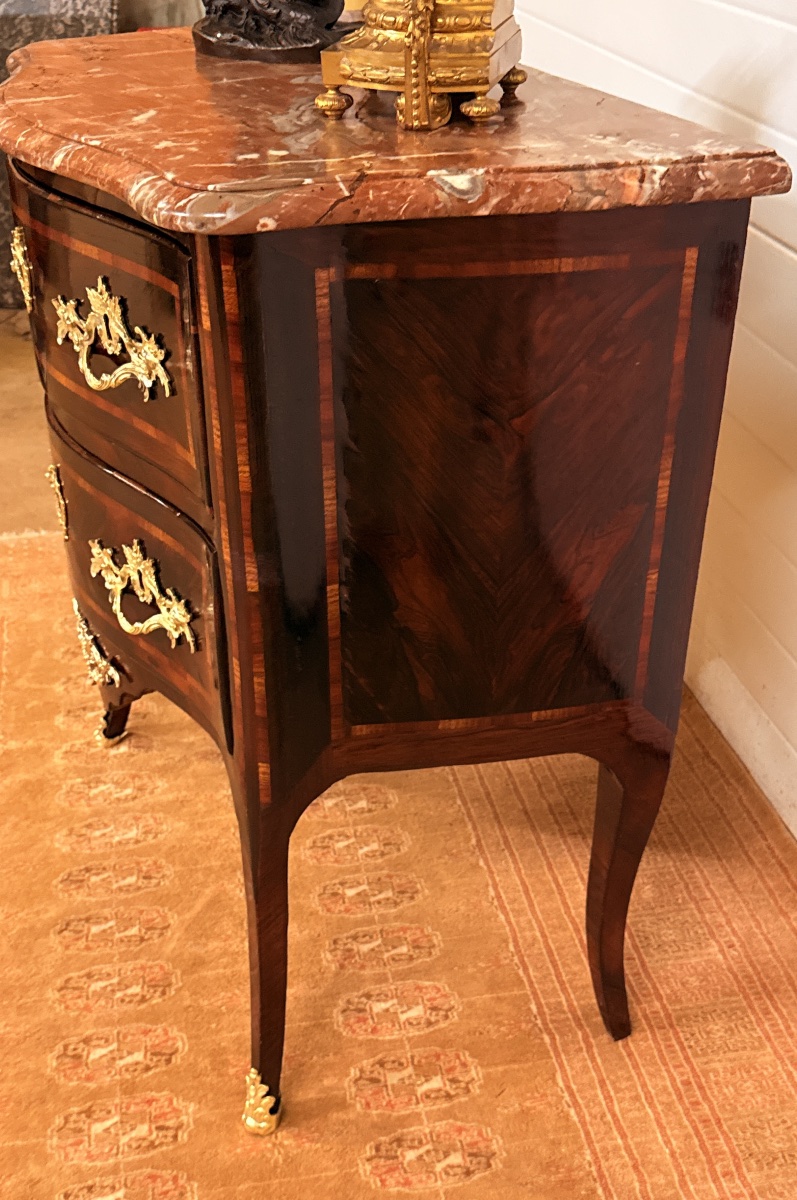 Commode Louis XV , Estampillée J.F. LELEU, XVIIIe Siècle -photo-4