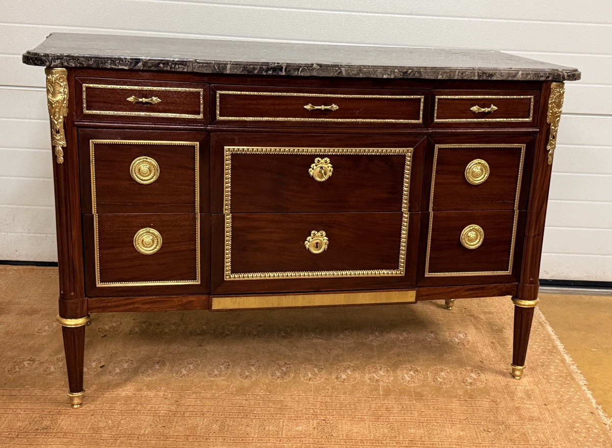 Commode Louis XVI , Estampillée J. P.  BERTRAND,  XVIIIe Siècle -photo-2