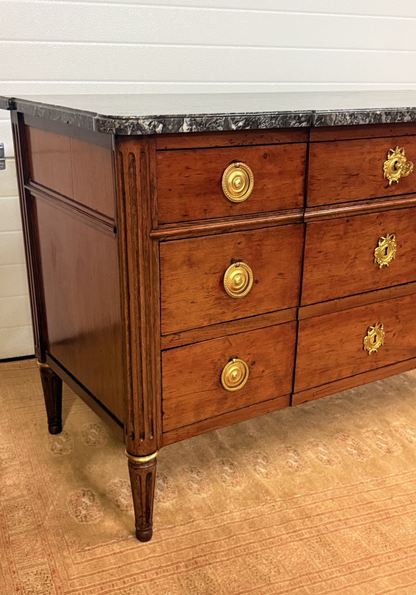 Louis XVI Chest Of Drawers, Stamped "c.c. Saunier," 18th Century -photo-2