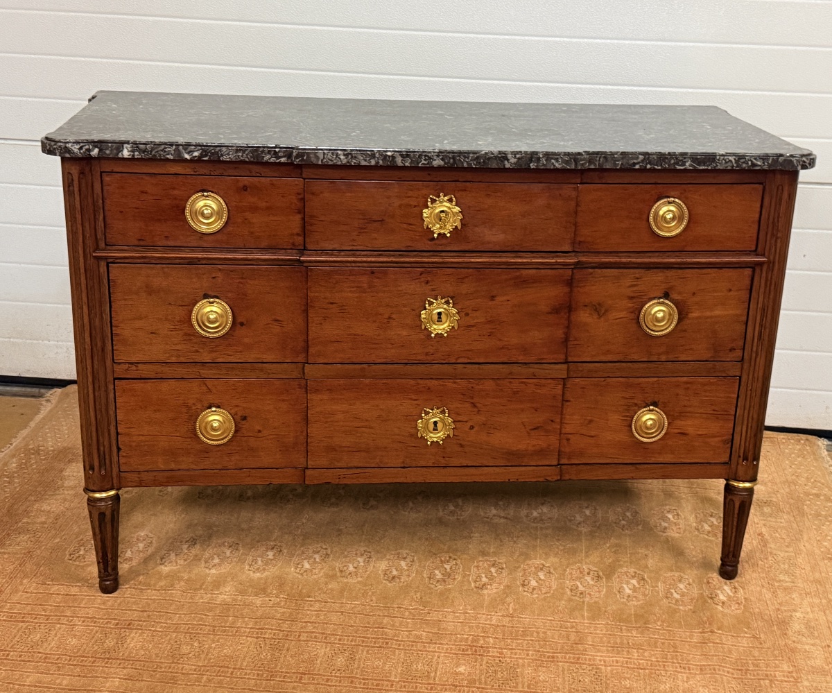 Louis XVI Chest Of Drawers, Stamped "c.c. Saunier," 18th Century -photo-4