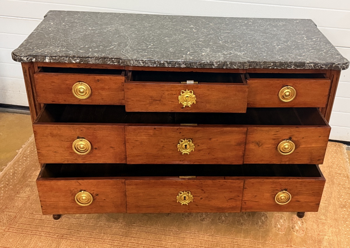 Louis XVI Chest Of Drawers, Stamped "c.c. Saunier," 18th Century -photo-6