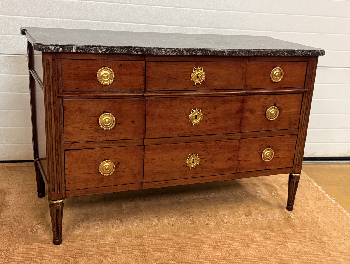 Louis XVI Chest Of Drawers, Stamped "c.c. Saunier," 18th Century -photo-7