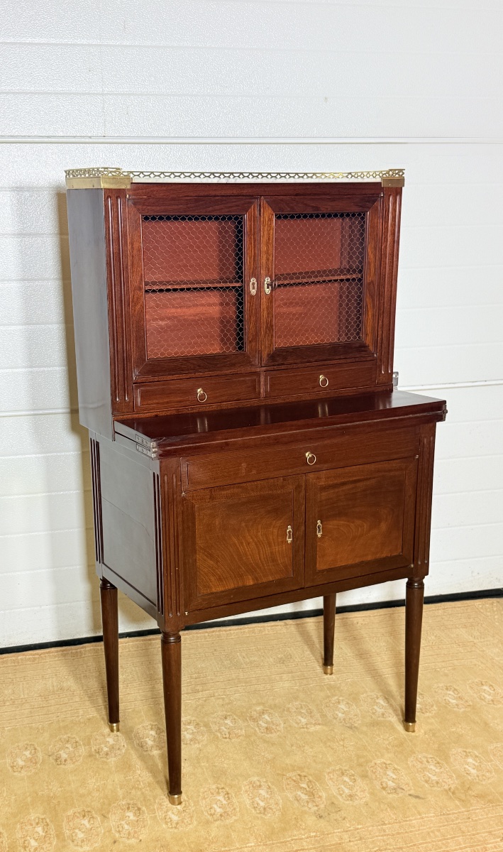 Cabinet Louis 16 , Estampillé E. AVRIL, Époque XVIIIe Siècle -photo-4