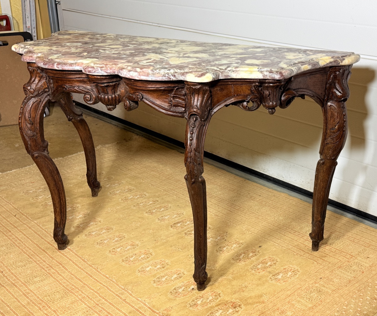 Console en Arbalète , Époque Régence vers 1720 / 1730 , début XVIIIe -photo-4