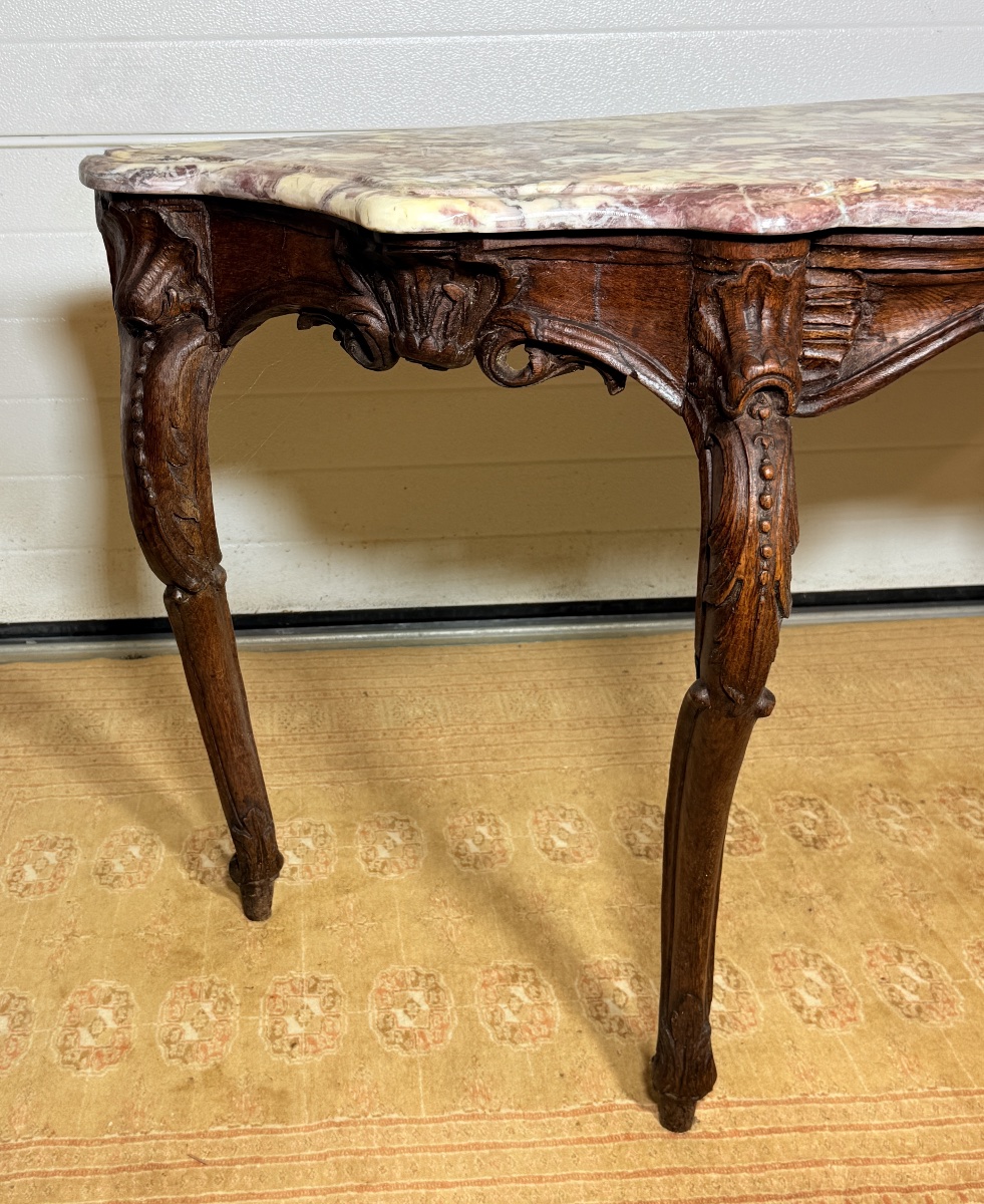 Console en Arbalète , Époque Régence vers 1720 / 1730 , début XVIIIe -photo-3