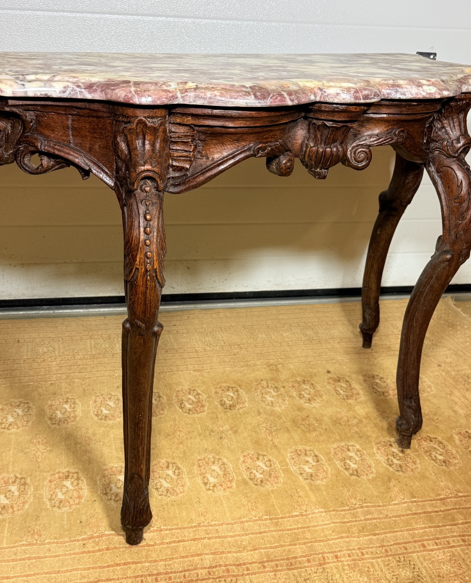 Console en Arbalète , Époque Régence vers 1720 / 1730 , début XVIIIe -photo-2