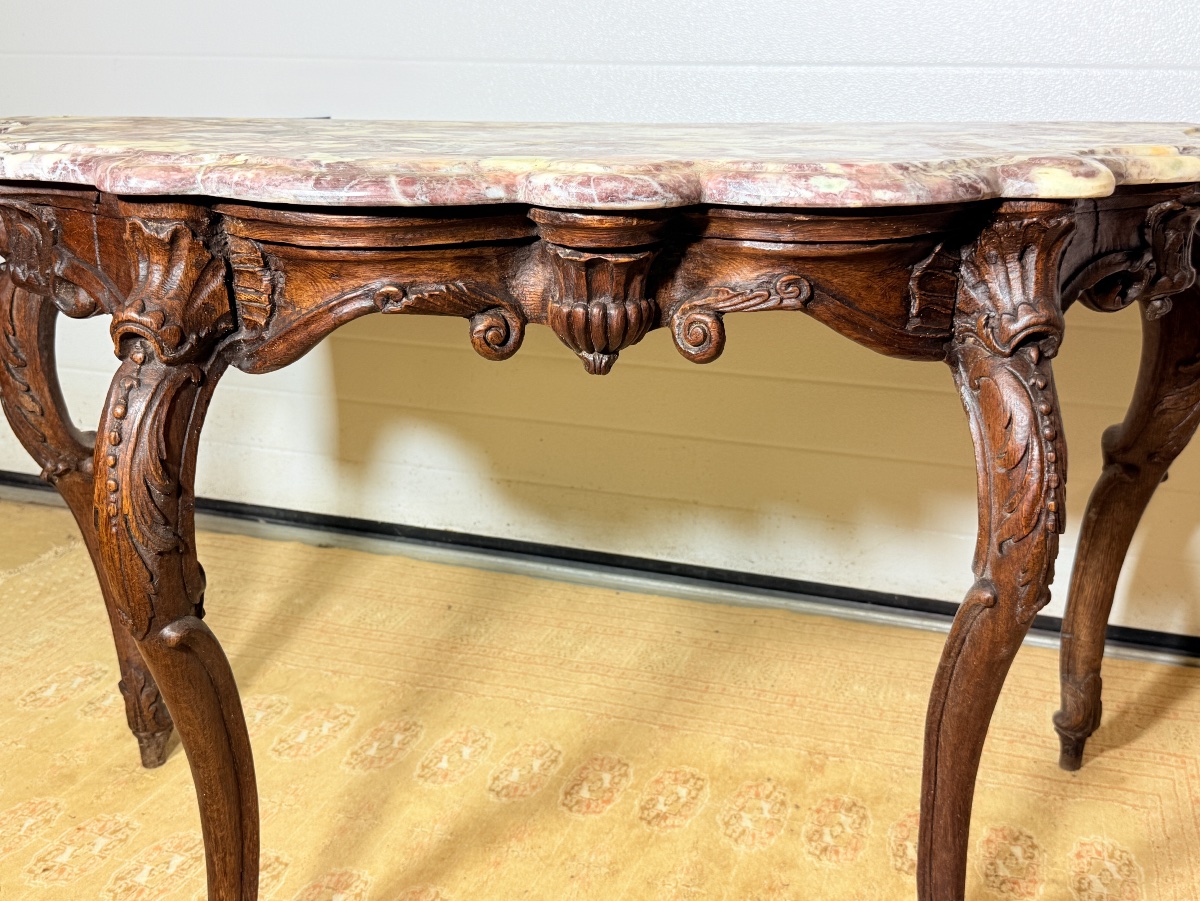 Console en Arbalète , Époque Régence vers 1720 / 1730 , début XVIIIe -photo-7