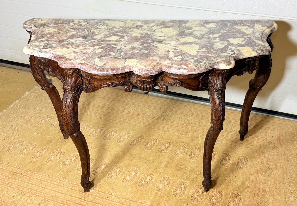 Console en Arbalète , Époque Régence vers 1720 / 1730 , début XVIIIe -photo-8