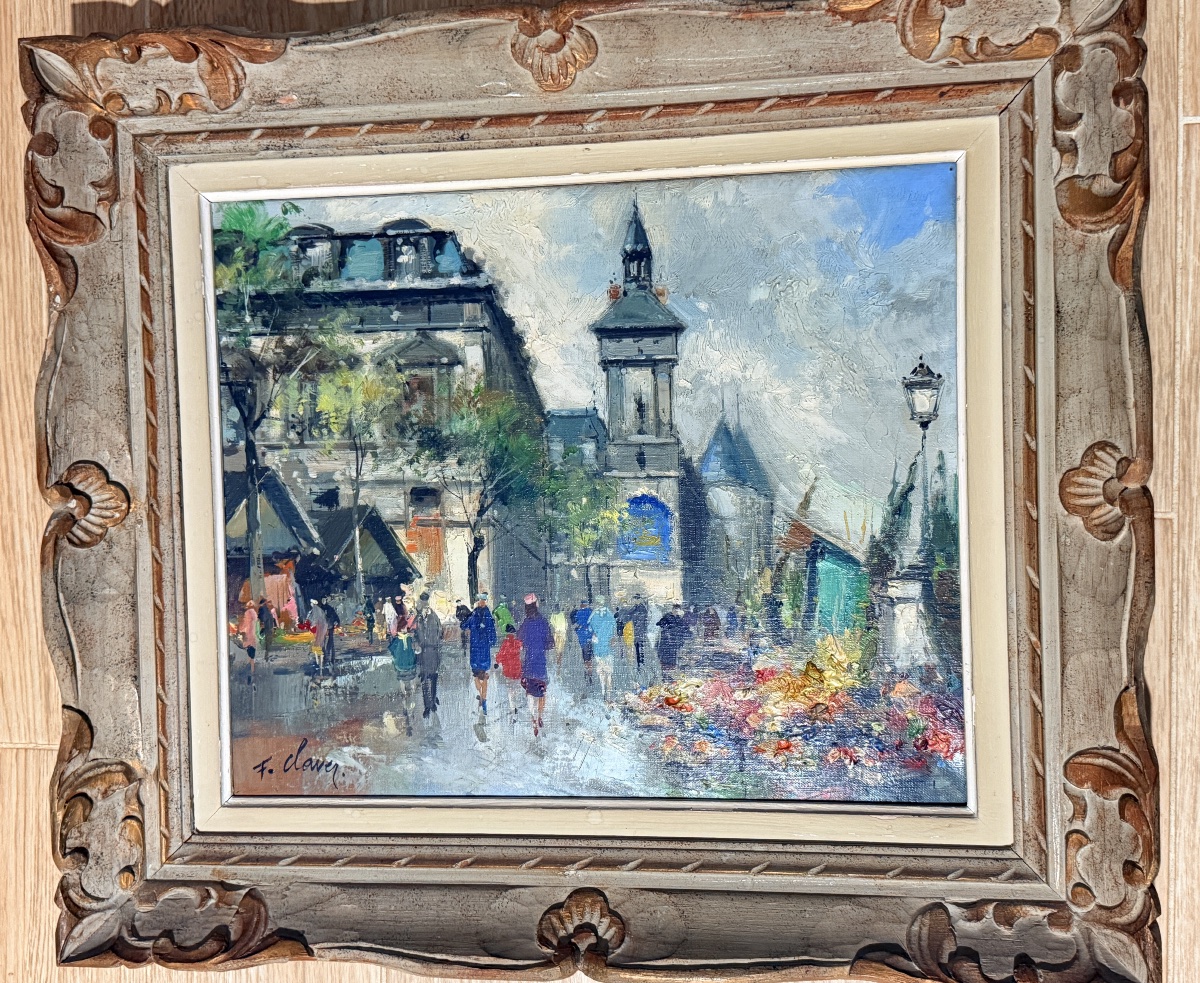 Quai aux Fleurs à Paris ,  signé Fernand CLAVER ( 1918-1961 )-photo-3
