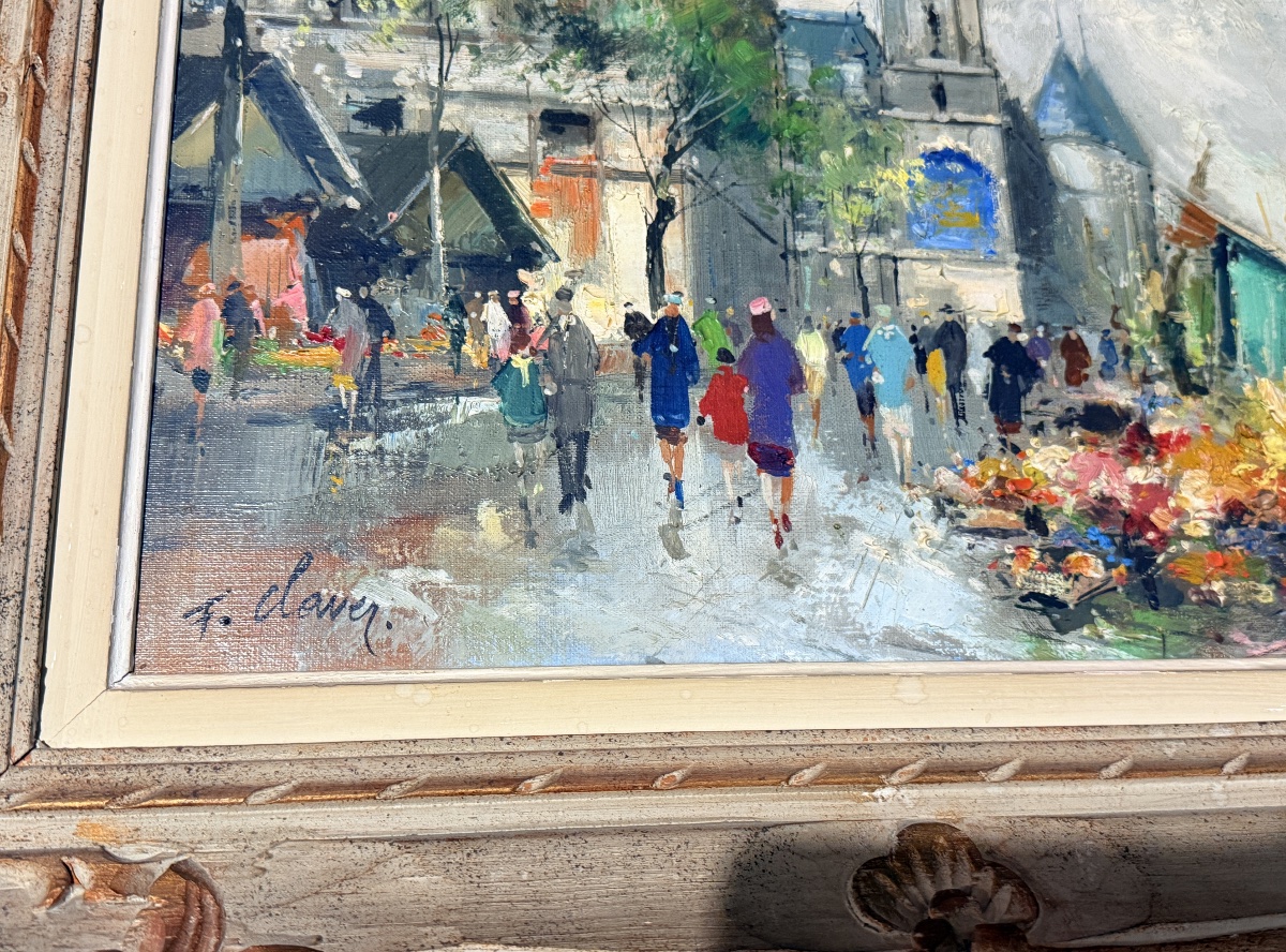 Quai aux Fleurs à Paris ,  signé Fernand CLAVER ( 1918-1961 )-photo-1