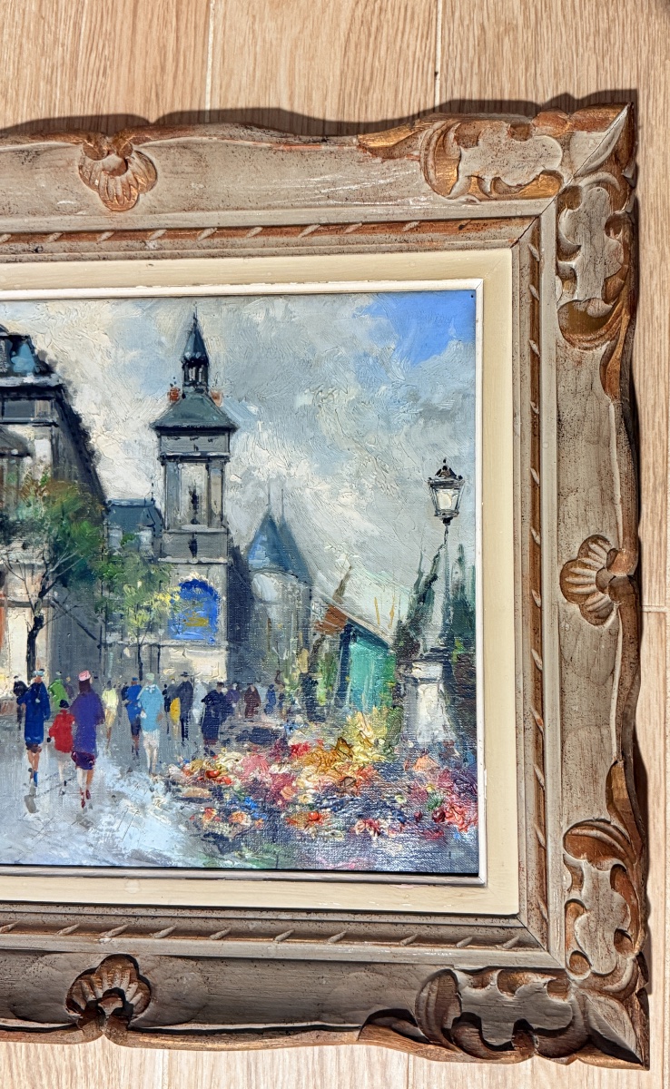 Quai aux Fleurs à Paris ,  signé Fernand CLAVER ( 1918-1961 )-photo-2