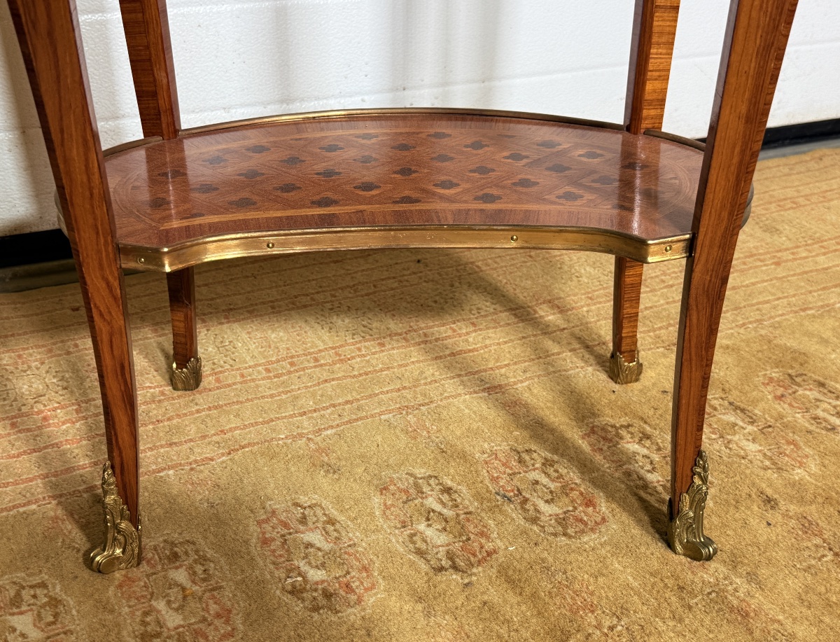 Louis XVI Writing Table In Marquetry, 19th Century -photo-6