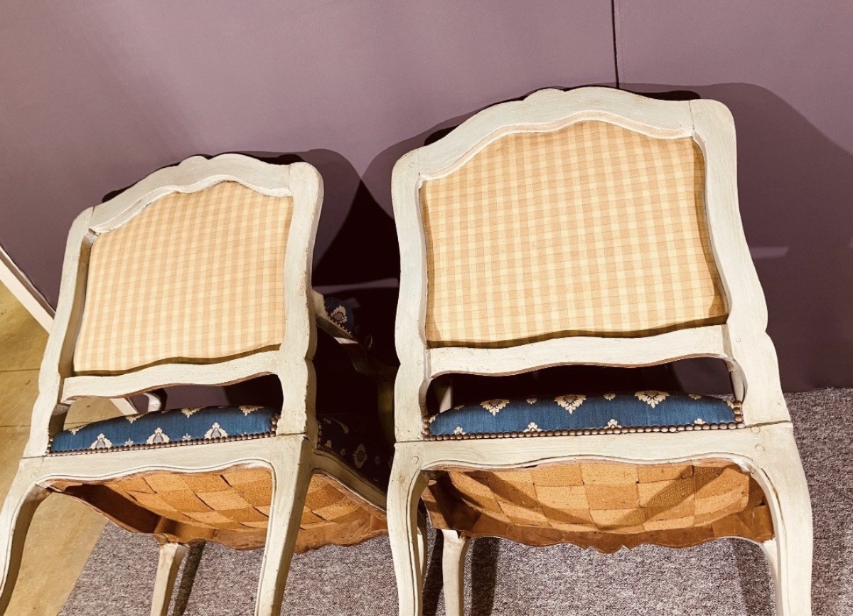 Paire de Fauteuils Louis XV , Époque XVIIIe Siècle -photo-5