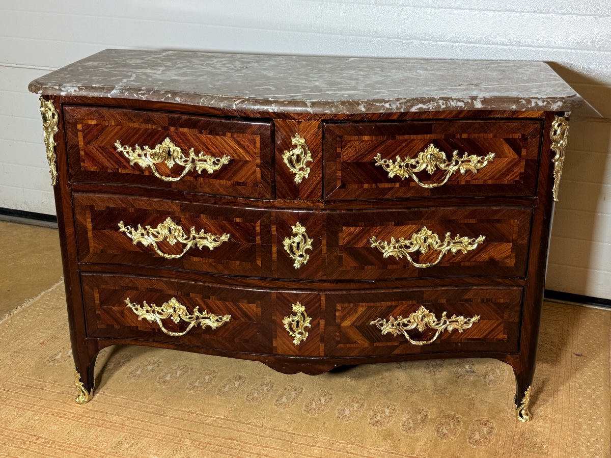 Louis XV Chest Of Drawers, Stamped “françois Garnier,” 18th Century 