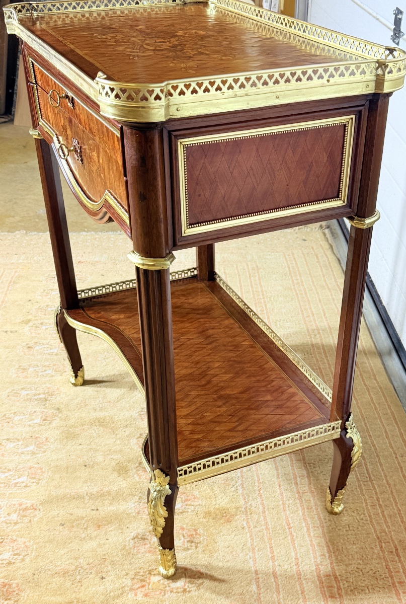 Table à Écrire en Marqueterie , Époque XIXe siècle -photo-3