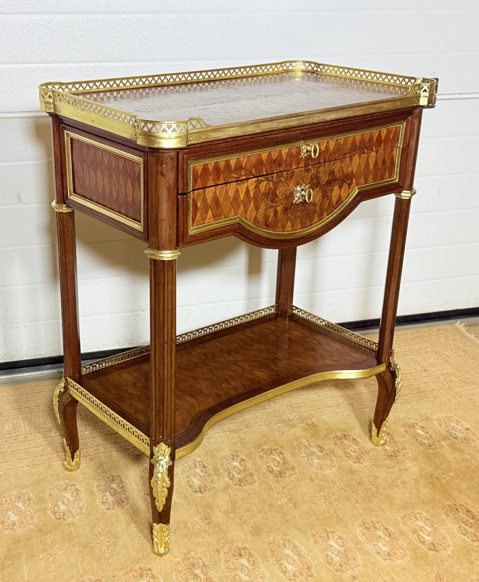 Table à Écrire en Marqueterie , Époque XIXe siècle -photo-6