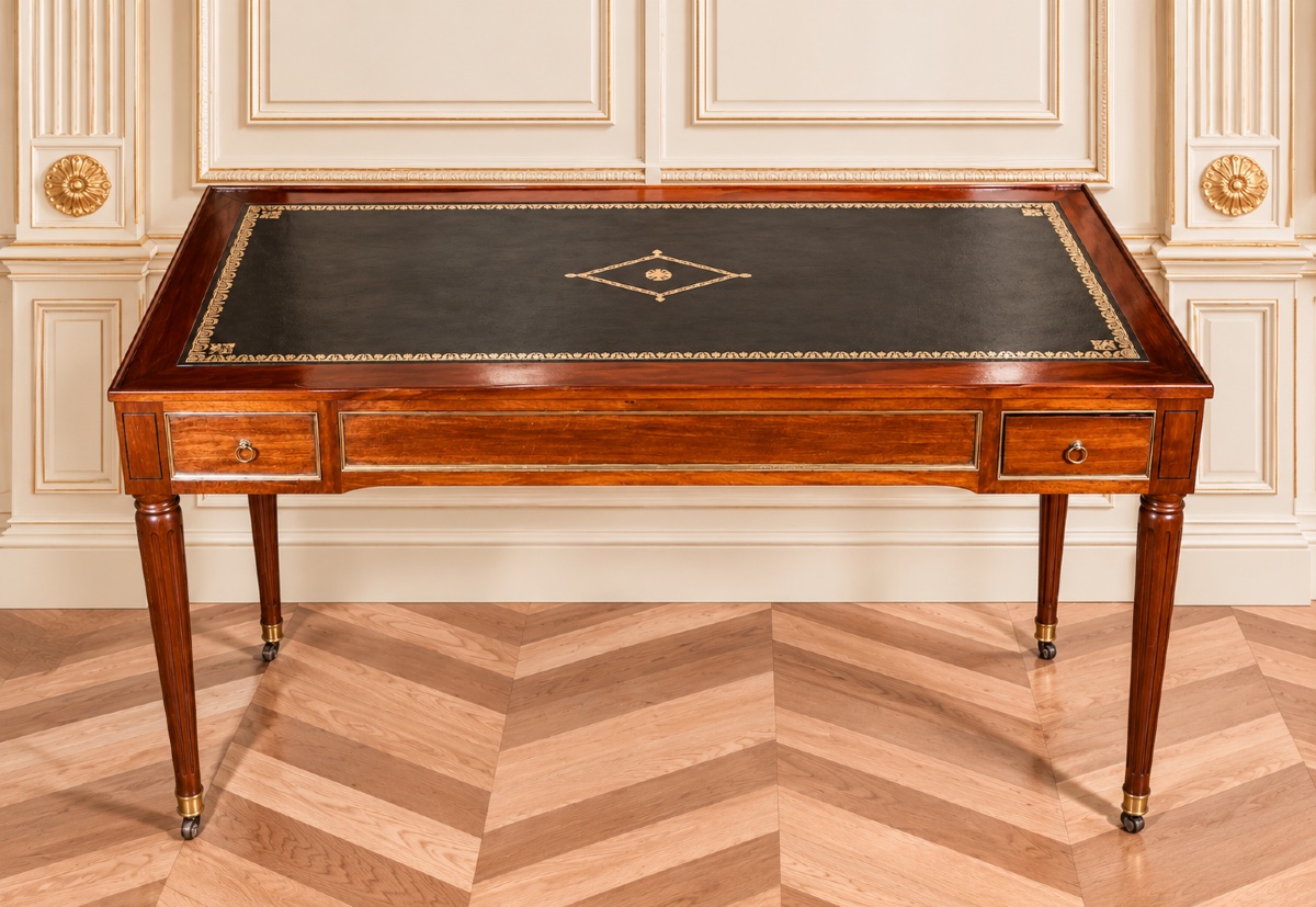 Tric Trac Table. Stamped “etienne Avril,” 18th Century -photo-1