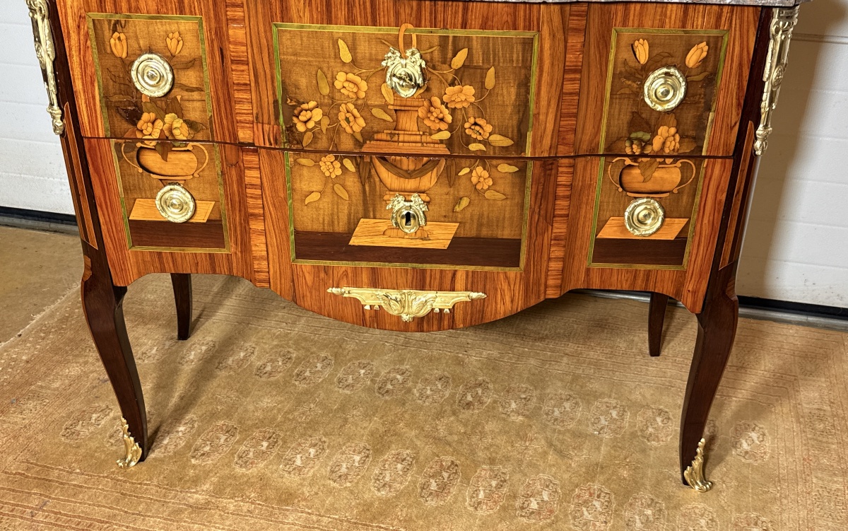 Commode Transition, Estampillée Martin OHNEBERG , d’Epoque XVIIIe Siècle -photo-4