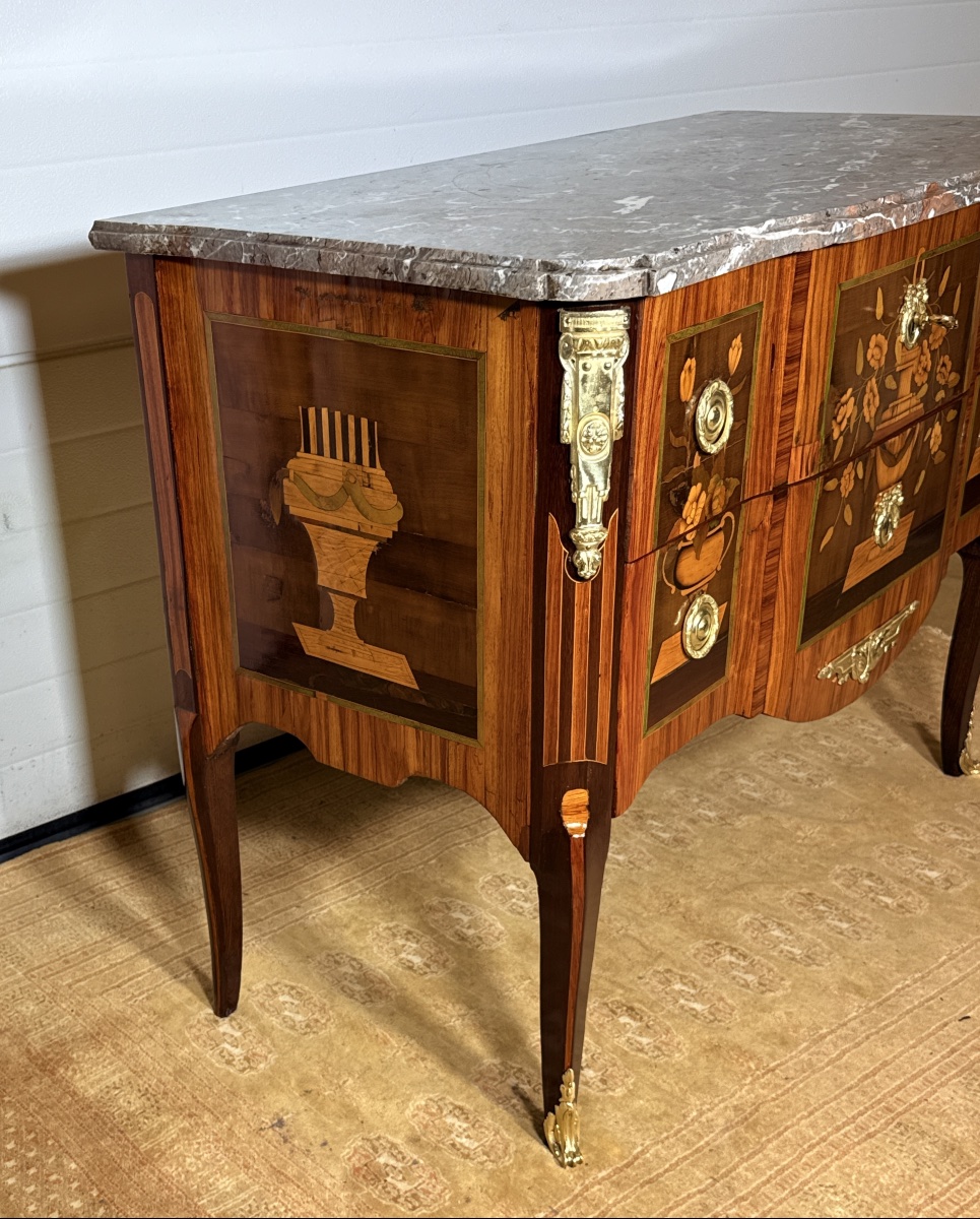 Commode Transition, Estampillée Martin OHNEBERG , d’Epoque XVIIIe Siècle -photo-3