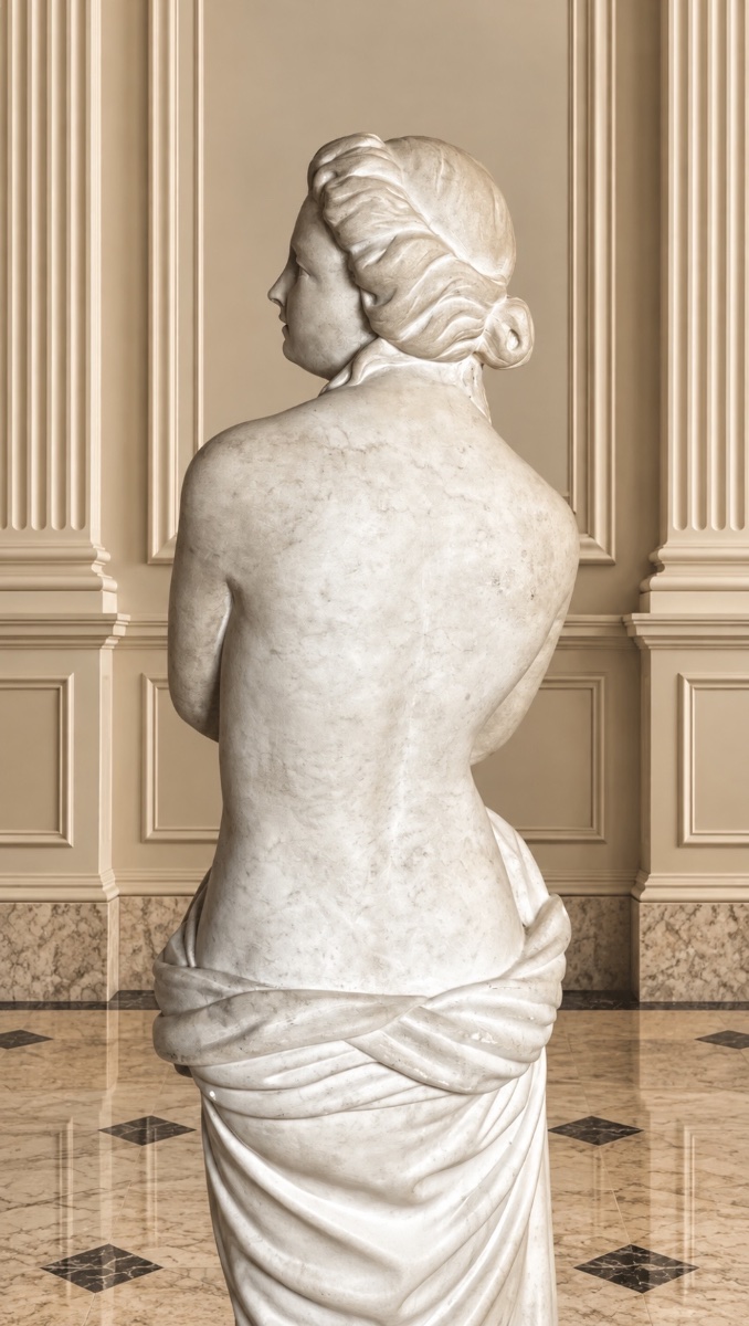 Pair Of Marble Statues, 123 Cm, 19th Century -photo-1