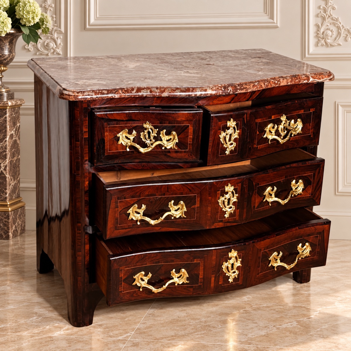 Commode Régence d’époque XVIIIe Siècle -photo-2