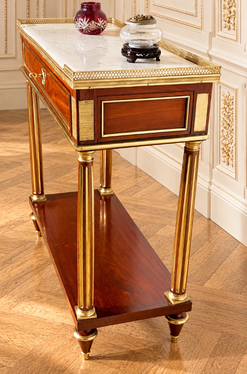 Louis XVI Console Table, Mahogany, 18th Century -photo-3