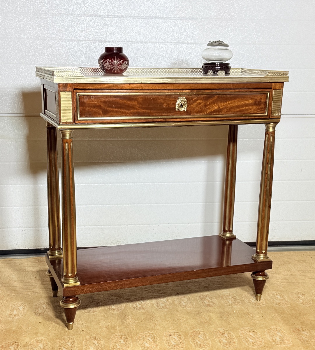 Louis XVI Console Table, Mahogany, 18th Century -photo-1